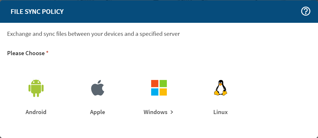 Device family selection
