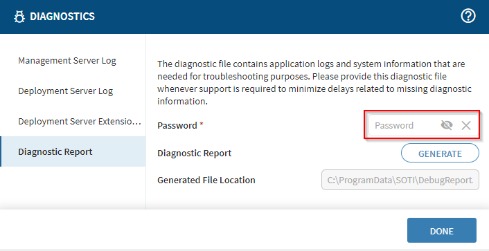 Enter a password