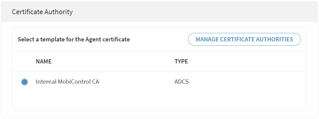 Certficate authority selection