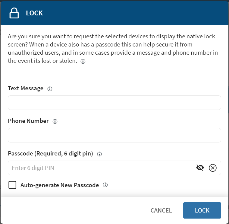 Locking a Windows Modern device