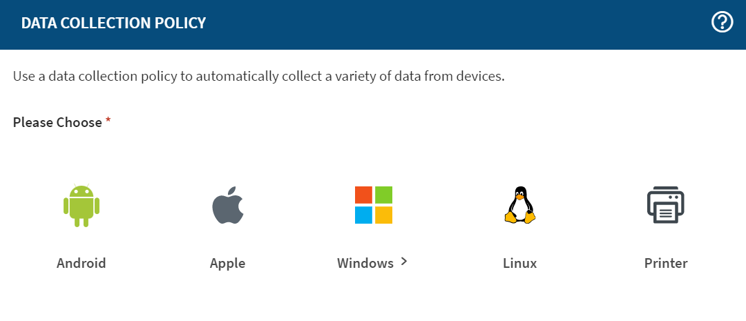 Device family selection