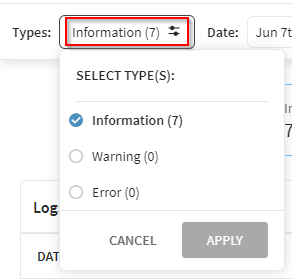 Exchange email logs search type
