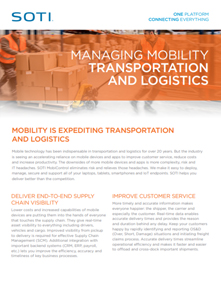 SOTI MobiControl for Transportation and Logistics brochure