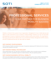 SOTI Professional Services brochure