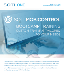 SOTI MobiControl Bootcamp Training brochure