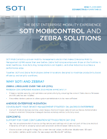 SOTI MobiControl for Zebra Solutions brochure