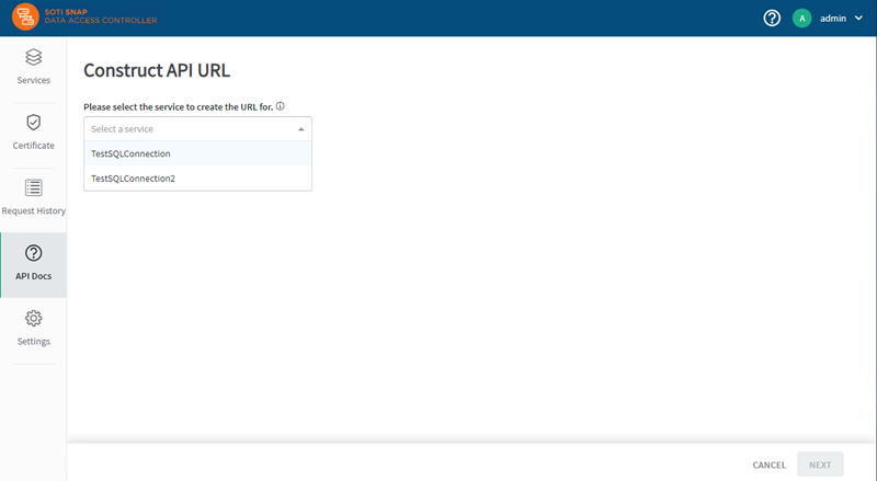The API Docs page