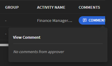 Approval comments