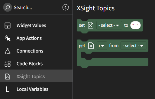 Blocks for XSight topics