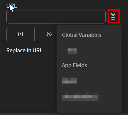 Embed global variables or app fields