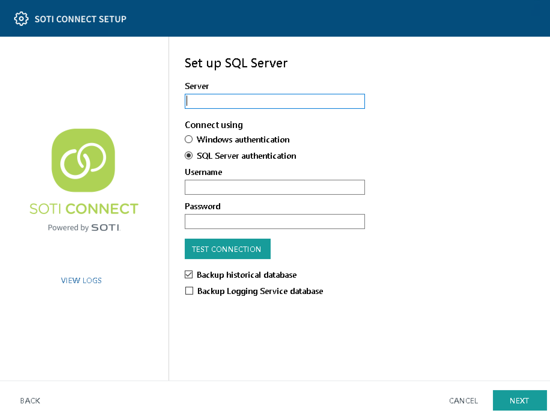 Set up SQL Server