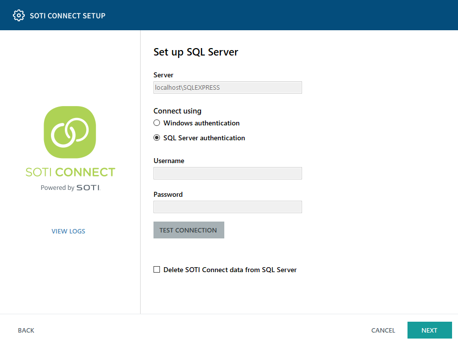 Delete SOTI Connect data from SQL Server