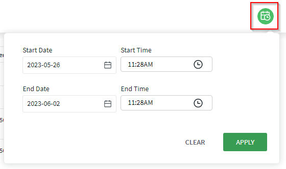 Audit logs filter date