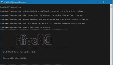 Batch file running to connect HiveMQ and Connect