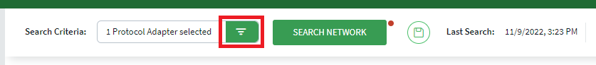 Search filter highlighted