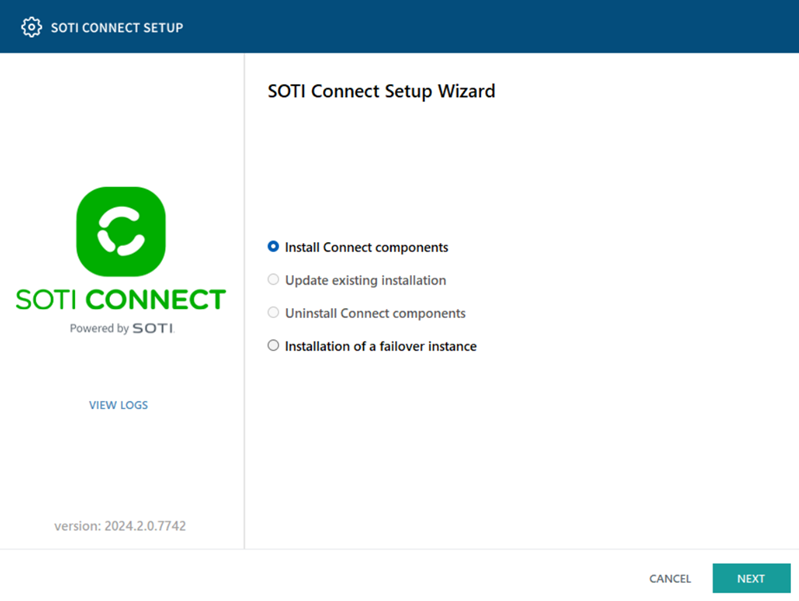 SOTI Connect Setup Wizard