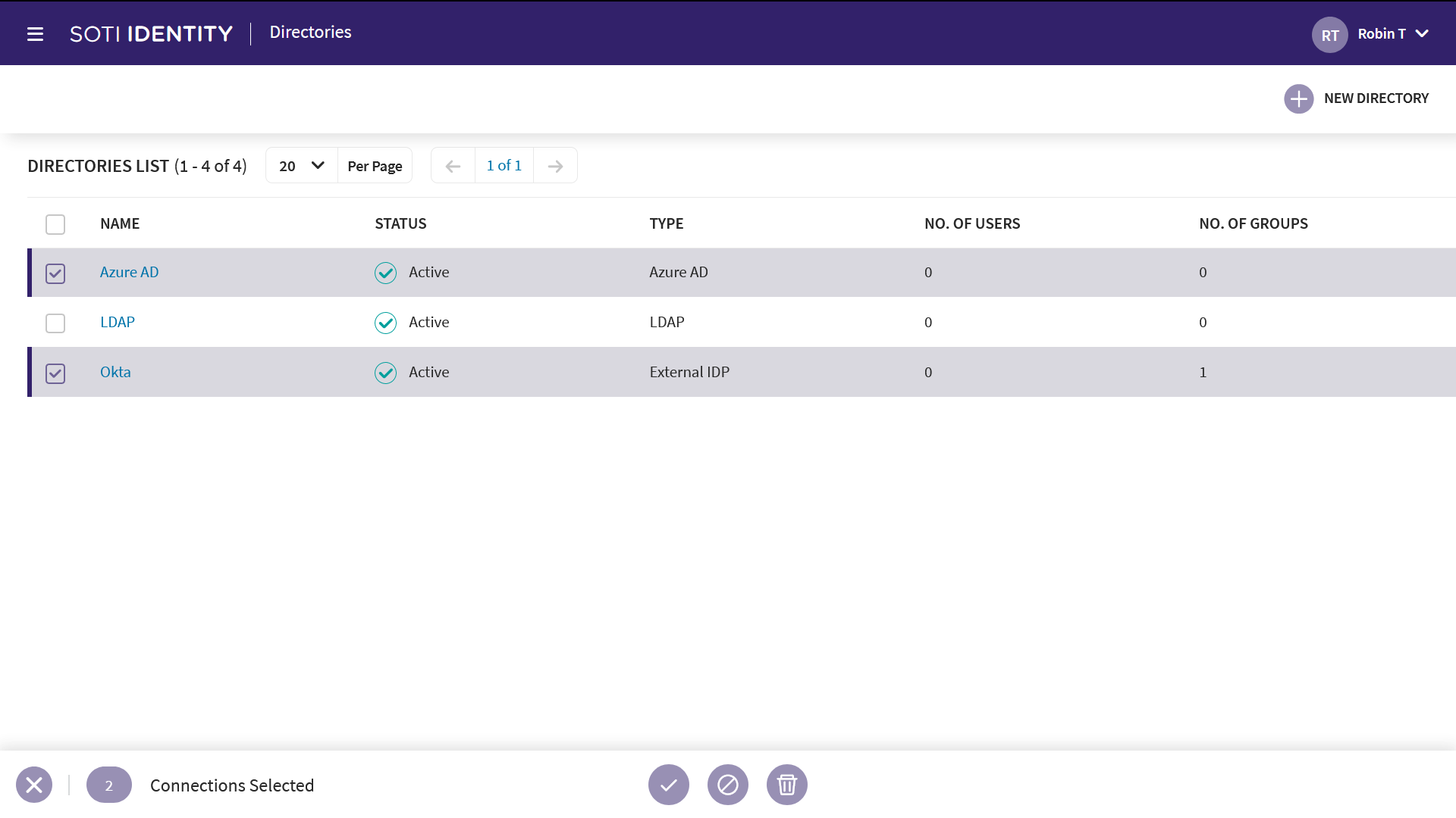 SOTI Identity IdP connections