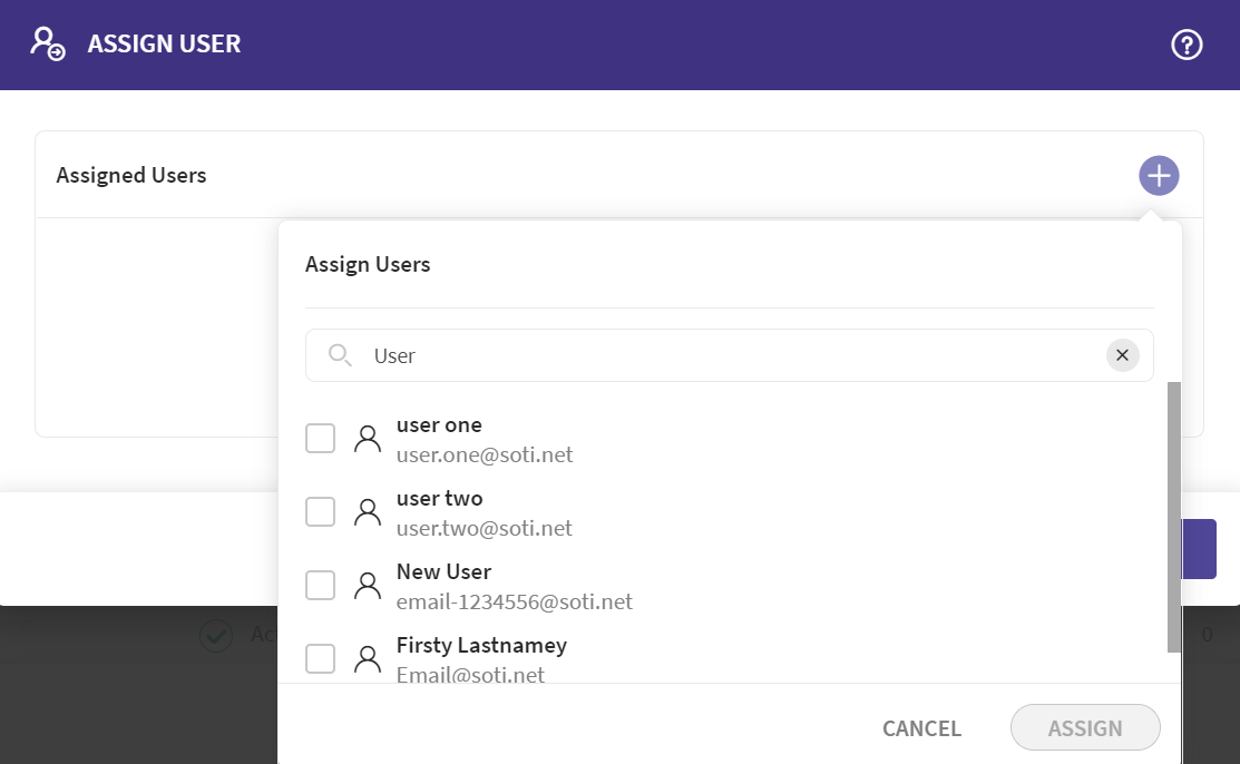 Assign Users