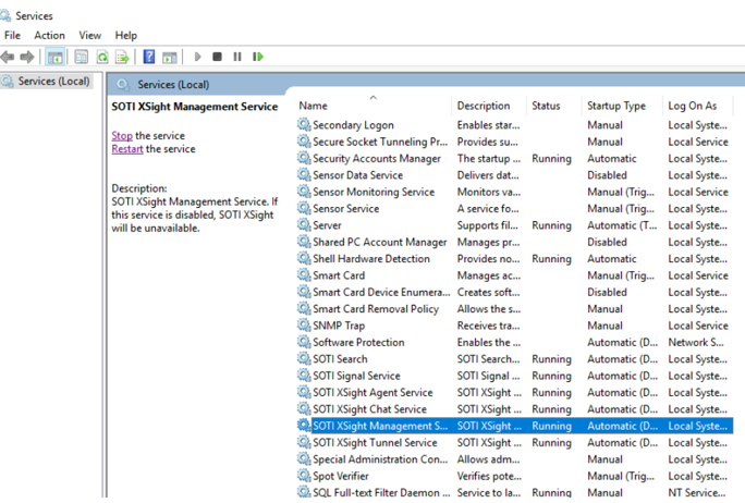 Manually restart the SOTI MobiControl Deployment Server service