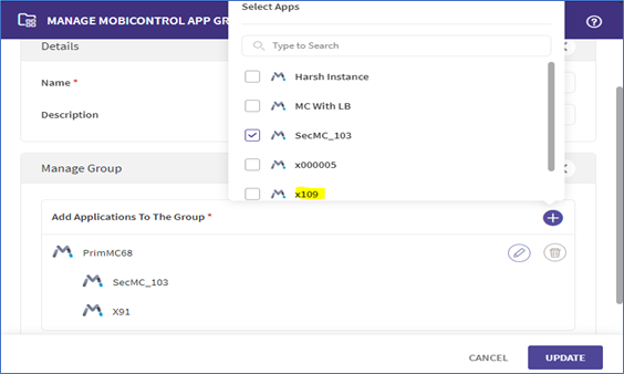 Adding secondary MC at SI console