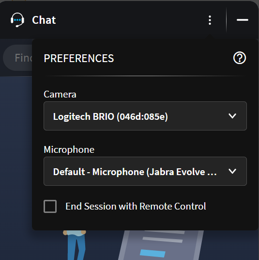Chat configuration options