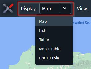 Select Add or Map from the Display dropdown