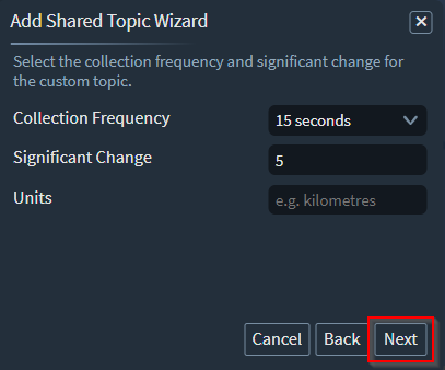 Select collection frequency