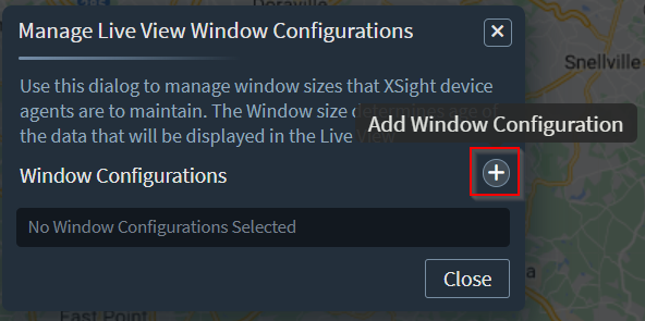 Adding a window configuration