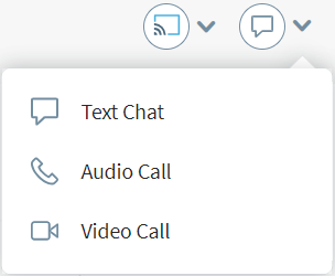Device chat options