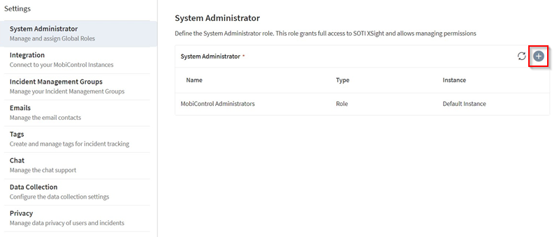 Assigning a System Administrator role