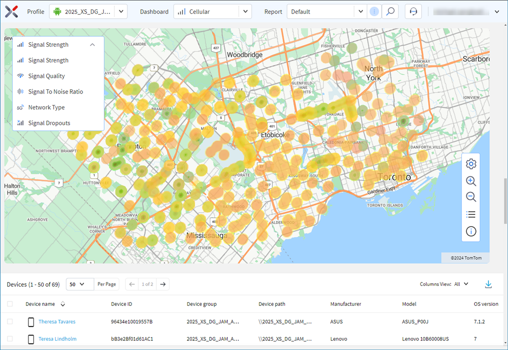 Network Cellular - Map