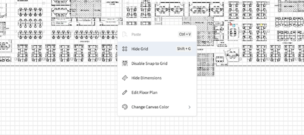 Select Hide Grid for better visibility