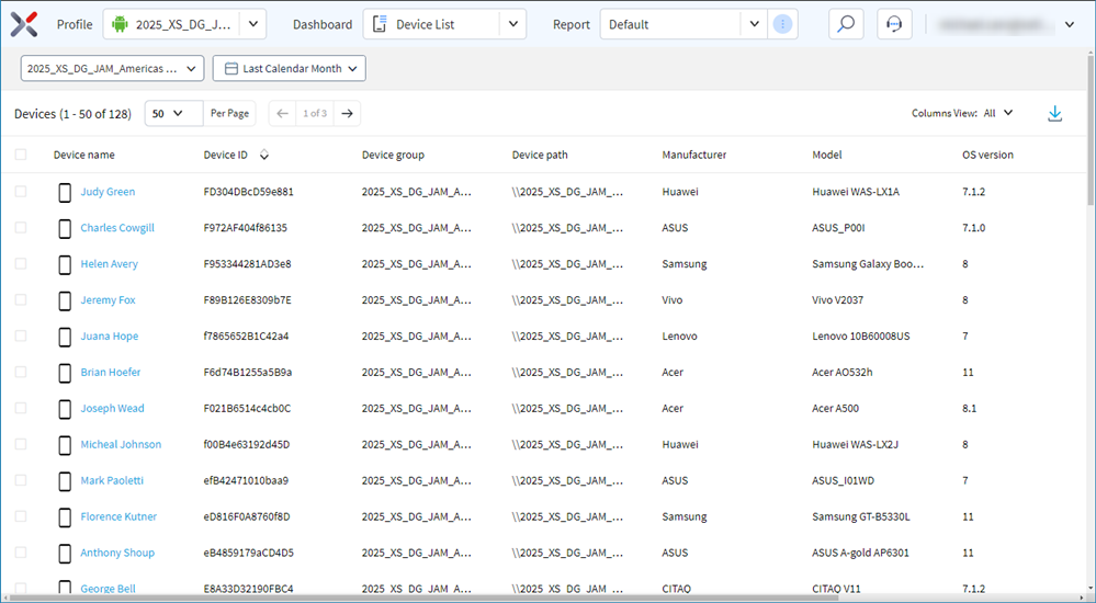 Device List - Device List overview