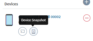 Device snapshot button