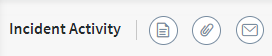 Incident activity notes button