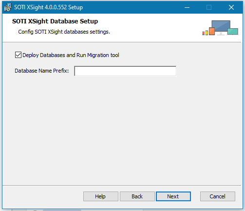 Setup wizard database settings