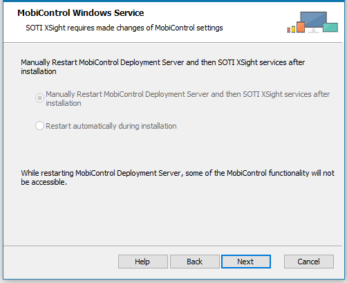 Setup wizard MobiControl windows service