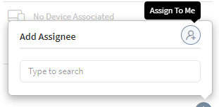 Add Assignee to Incident dialog box