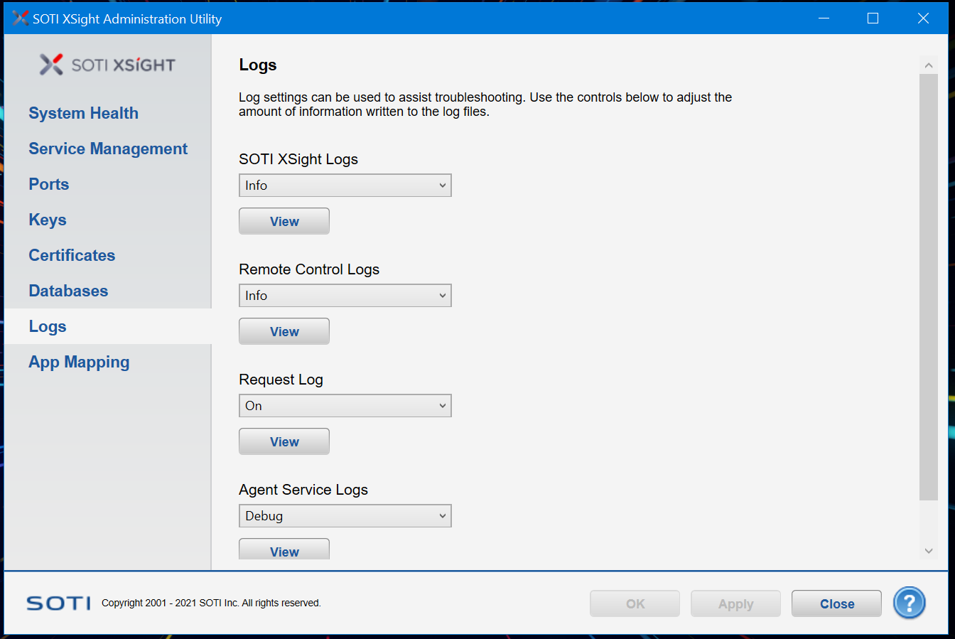 Admin Utility Logs