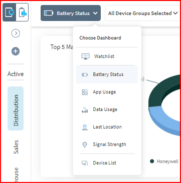 Battery Status Dropdown