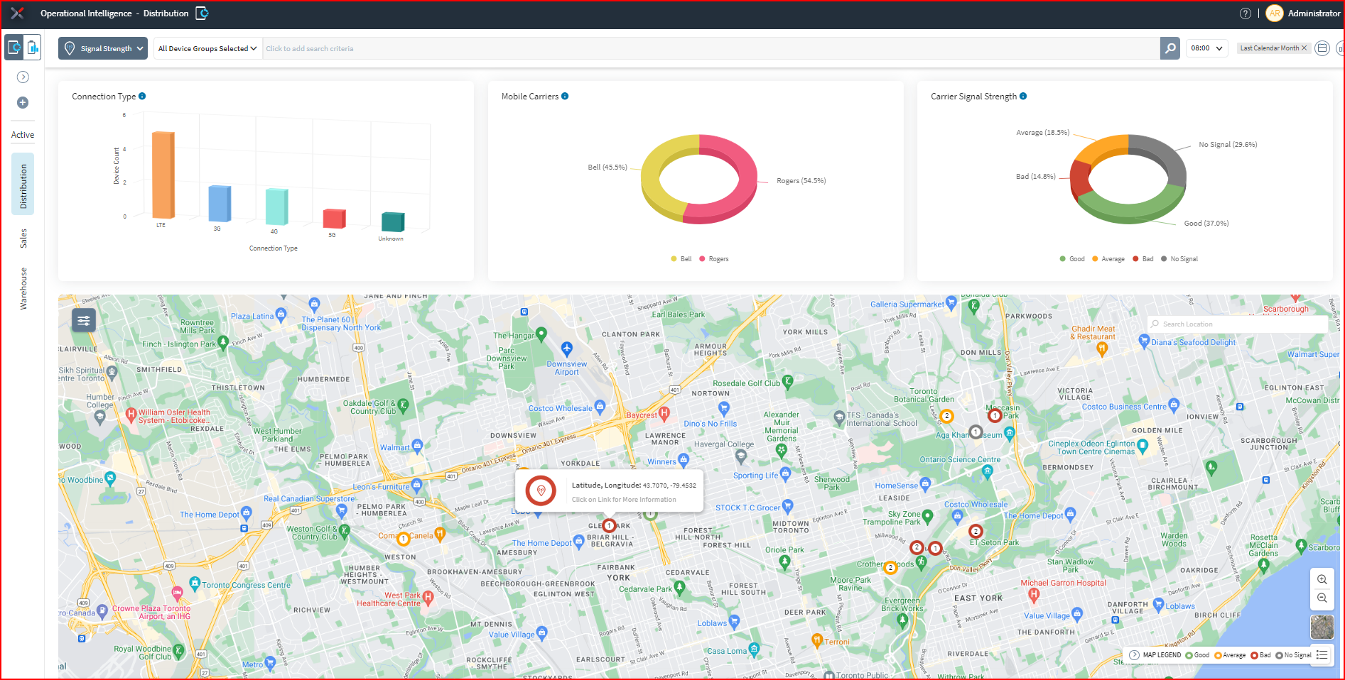 Last Location Dashboard