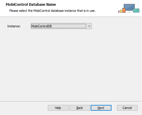 Setup Wizard MobiControl Database Name